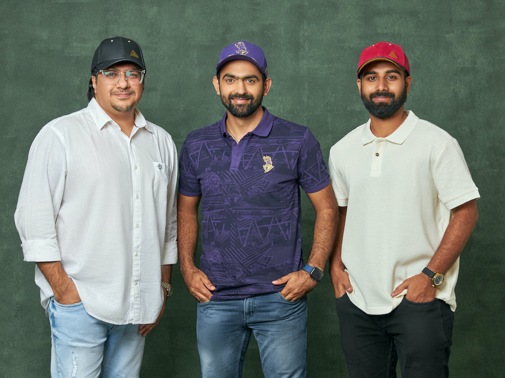 LIT-AF founders Vikas, Gokul, and Sagar showcasing innovative approach to premium headwear